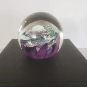 Vintage Selkirk 1997 Scottland Twilight Handmade Artglass  Paperweight.